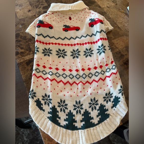 Heart To Tail Festive Knit Dog Sweater with Snowflake Design. Stretchy. Size L - Picture 3 of 4